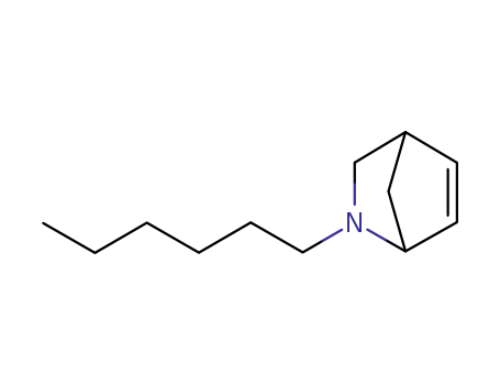 Molecular Structure of 126424-16-6 (2-hexyl-2-azabicyclo[2.2.1]hept-5-ene)