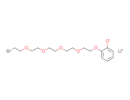 Molecular Structure of 83897-22-7 (Lithium; 2-[2-(2-{2-[2-(2-bromo-ethoxy)-ethoxy]-ethoxy}-ethoxy)-ethoxy]-phenolate)