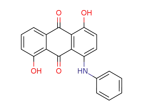 Molecular Structure of 87965-34-2 (1,5-Dihydroxy-4-phenylamino-9,10-anthraquinone)