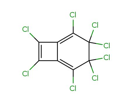 Molecular Structure of 34973-71-2 (Perchlor-bicyclo<4.2.0>octatrien-(1.5.7))