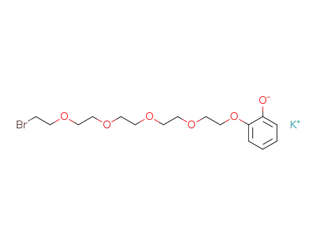 Molecular Structure of 83897-24-9 (Potassium; 2-[2-(2-{2-[2-(2-bromo-ethoxy)-ethoxy]-ethoxy}-ethoxy)-ethoxy]-phenolate)