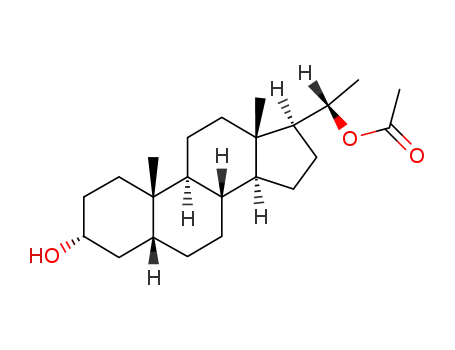 Molecular Structure of 77790-40-0 (pregnanediol 20-monoacetate)