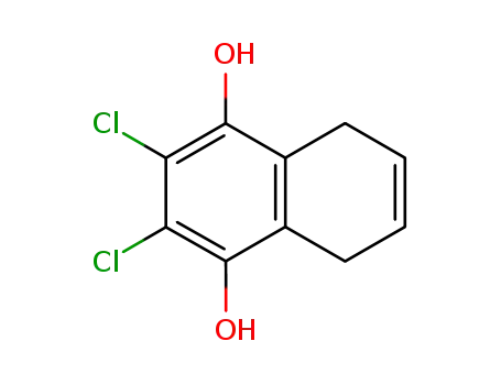 Molecular Structure of 103754-44-5 (2,3-dichloro-5,8-dihydro-naphthalene-1,4-diol)