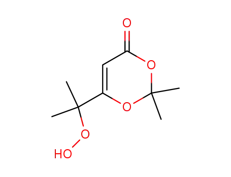 Molecular Structure of 345304-95-2 (6-(1-hydroperoxy-1-methyl)ethyl-2,2-dimethyl-1,3-dioxin-4-one)