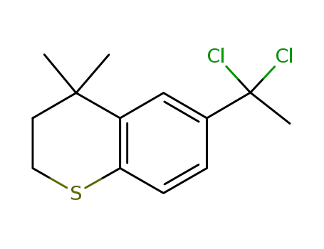 Molecular Structure of 1187617-88-4 (6-(1,1-dichloroethyl)-4,4-dimethylthiochroman)