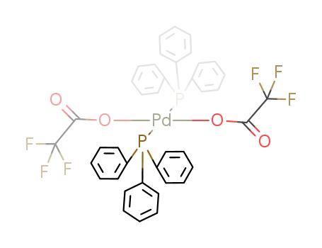 Molecular Structure of 39734-10-6 (trans-(PPh<sub>3</sub>)2Pd(CF<sub>3</sub>COO)2)