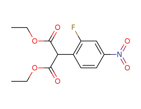 Molecular Structure of 318471-58-8 (diethyl 2-(2-fluoro-4-nitro-phenyl)propanedioate)