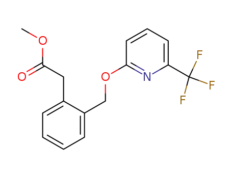 Molecular Structure of 187327-30-6 (2-[6-(trifluoromethyl)-2-pyridyloxymethyl]phenylacetic acid methyl ester)