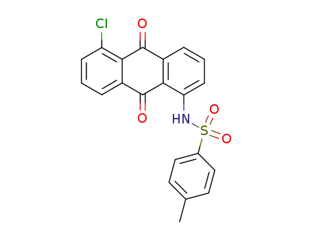 Molecular Structure of 82-14-4 (N-(5-Chloro-9,10-dihydro-9,10-dioxo-1-anthryl)-p-toluenesulphonamide)