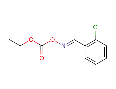 Molecular Structure of 880141-55-9 (2-chloro-benzaldehyde-(<i>O</i>-ethoxycarbonyl-<i>seqtrans</i>-oxime ))