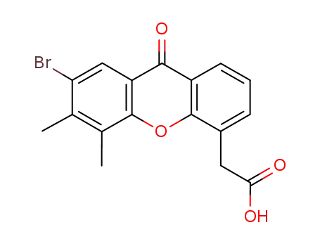 Molecular Structure of 1021381-69-0 (2-(7-bromo-5,6-dimethyl-9-oxo-9H-xanthene-4-yl) acetic acid)