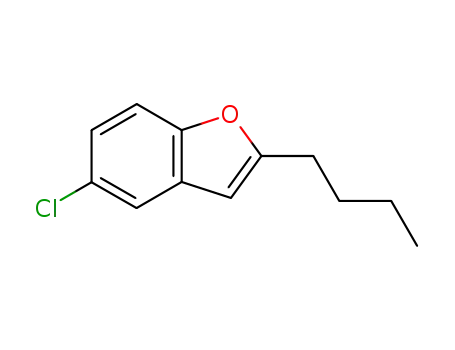 Molecular Structure of 55877-57-1 (2-butyl-5-chloro-1-benzofuran)