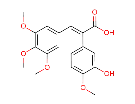 벤젠아세트산, 3-HYDROXY-4-METHOXY-A-[(3,4,5-TRIMETHOXYPHENYL)메틸렌]-, (AE)-