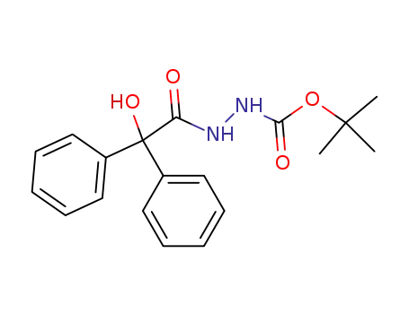 Molecular Structure of 79458-12-1 (2-(Hydroxydiphenylacetyl)hydrazincarbonsaeure-tert-butylester)