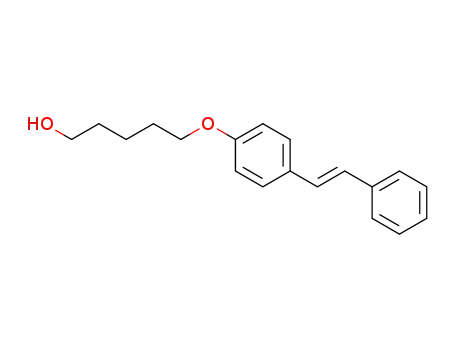 Molecular Structure of 1357581-48-6 (5-{4-[(E)-2-phenylethenyl]phenoxy}pentan-1-ol)