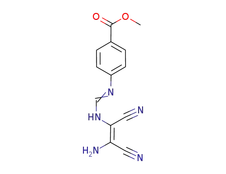 Molecular Structure of 931424-12-3 (methyl 4-{[(Z)-2-amino-1,2-dicyanovinyl]amino}methyleneaminobenzoate)