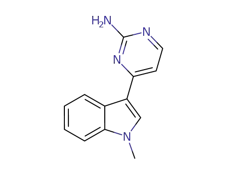 Molecular Structure of 199865-36-6 (3-(2-aminopyrimidin-4-yl)-1-methyl-1H-indole)