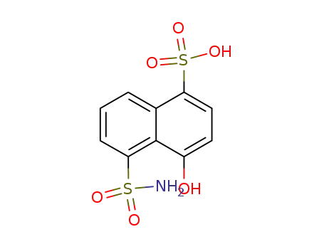 Molecular Structure of 99185-36-1 (4-hydroxy-5-sulfamoyl-naphthalene-1-sulfonic acid)