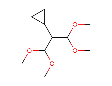 Molecular Structure of 90252-99-6 (Cyclopropane, [1-(dimethoxymethyl)-2,2-dimethoxyethyl]-)
