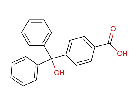 Molecular Structure of 19672-49-2 (4-(DIPHENYLHYDROXYMETHYL)BENZOIC ACID)