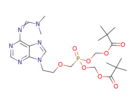 Molecular Structure of 922494-99-3 (N<sub>4</sub>-dimethylaminomethylideno-9-(2-phosphonomethoxyethyl)adinine di(pivaloyloxymethyl) ester)