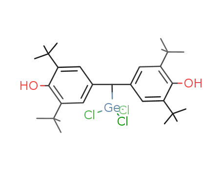 Molecular Structure of 153789-55-0 ((HO((CH<sub>3</sub>)3C)2C<sub>6</sub>H<sub>2</sub>)2CHGeCl<sub>3</sub>)