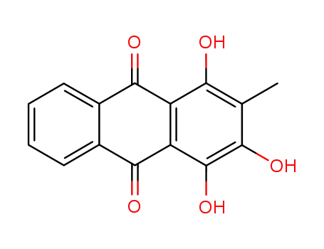 Molecular Structure of 7485-42-9 (1,2,4-trihydroxy-3-methyl-anthraquinone)