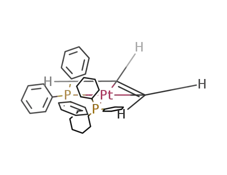 {Pt(P(C<sub>6</sub>H<sub>5</sub>)3)(P(C<sub>6</sub>H<sub>11</sub>)3)(C<sub>2</sub>H<sub>4</sub>)}