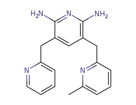 Molecular Structure of 76274-23-2 (3-(6-methyl-2-pyridulmethylene)-5-(2-pyridylmethylene)-2,6-diaminopyryridine)