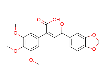 Molecular Structure of 88775-49-9 ((Z)-2-(3,4,5-trimethoxyphenyl)-4-(3,4-methylenedioxyphenyl)-4-oxo-2-butenoic acid)