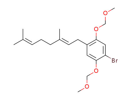 Molecular Structure of 128702-12-5 (5-bromo-2-geranyl-1,4-benzenediol)