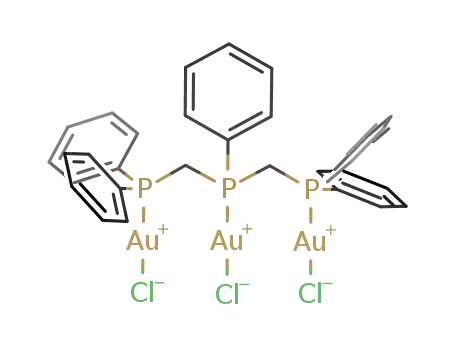 Molecular Structure of 213681-01-7 ([(μ-bis(diphenylphosphinomethyl)phenylphosphine)(AuCl)3 ])