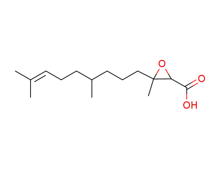 Molecular Structure of 65416-34-4 (3-(4,8-dimethylnon-7-enyl)-3-methyloxirane-2-carboxylic acid)