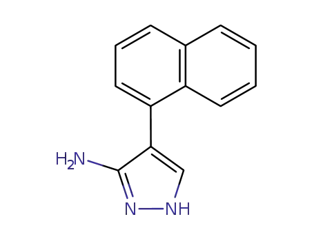 Molecular Structure of 40545-69-5 (1H-Pyrazol-3-amine, 4-(1-naphthalenyl)-)