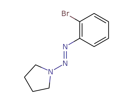 Molecular Structure of 250160-22-6 (Pyrrolidine, 1-[(1E)-(2-bromophenyl)azo]-)