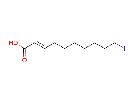 Molecular Structure of 31534-98-2 (trans-10-Iod-2-decensaeure)