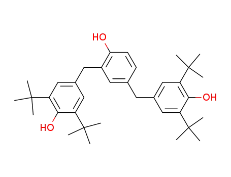 Molecular Structure of 127901-01-3 (2,4-di-(4-hydroxy-3,5-di-tert-butylbenzyl)phenol)