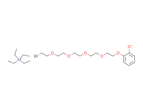 Molecular Structure of 83897-27-2 (2-[2-(2-{2-[2-(2-Bromo-ethoxy)-ethoxy]-ethoxy}-ethoxy)-ethoxy]-phenolatetetraethyl-ammonium;)