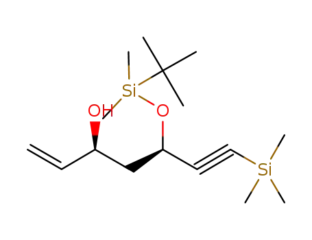 Molecular Structure of 1383811-90-2 ((3S,5R)-5-(tert-butyldimethylsilyloxy)-7-(trimethylsilyl)hept-1-en-6-yn-3-ol)