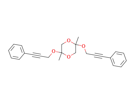 Molecular Structure of 108446-53-3 (2,5-dimethyl-2,5-bis(3-phenyl-2-propynyloxy)-1,4-dioxane)