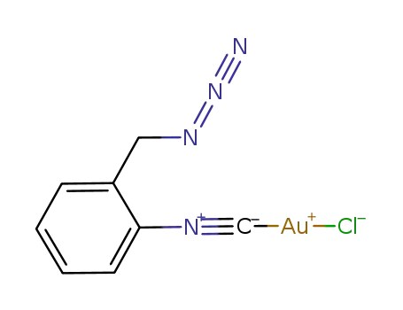 Molecular Structure of 690229-26-6 (chloro(2-(azidomethyl)phenyl isocyanide)gold(I))