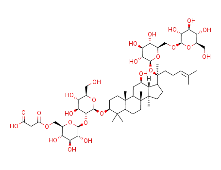 Molecular Structure of 88140-34-5 (malonylginsenoside Rb1)