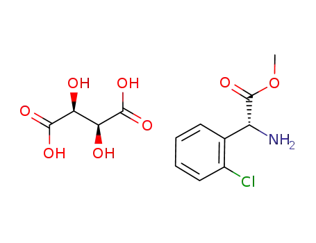 L-(+)-tartaric acid salt of α-amino-(2-chlorophenyl)acetic acid methyl ester
