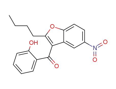 Molecular Structure of 856758-05-9 (2-(n-butyl)-3-(2-hydroxybenzoyl)-5-nitrobenzofuran)