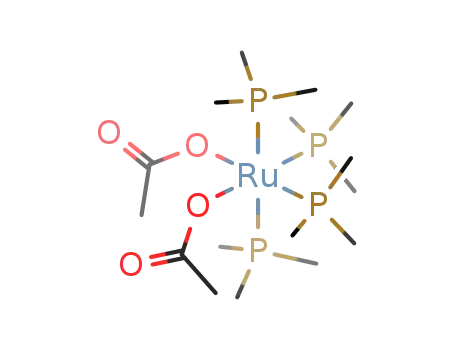 Molecular Structure of 88968-53-0 (cis-{Ru(O<sub>2</sub>CMe)2(PMe<sub>3</sub>)4})
