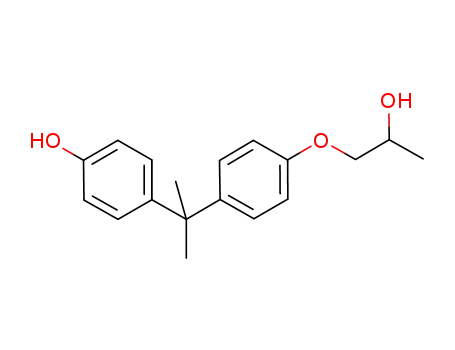 Molecular Structure of 57372-69-7 (4-(2-(4-(2-hydroxypropoxy)phenyl)propan-2-yl)phenol)