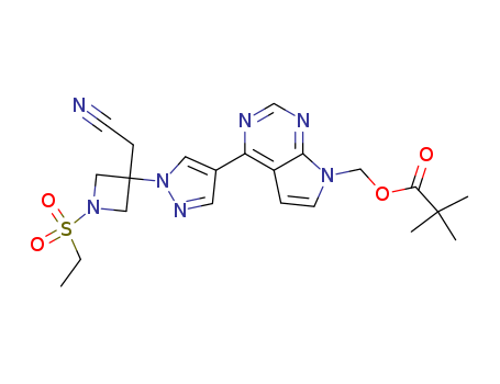 (4-(1-(3-(cyanomethyl)-1-(ethylsulfonyl)azetidin-3-yl)- 1H-pyrazol-4-yl)-7H-pyrrolo[2,3-d]pyrimidin-7-yl)methyl pivalate CAS No.1187595-90-9