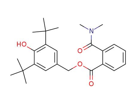 Molecular Structure of 127900-93-0 (phthalic acid dimethylamide 4-hydroxy-3,5-di-tert-butylbenzyl ester)