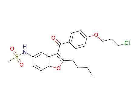 Molecular Structure of 1310430-05-7 (N-(2-butyl-3-(4-(3-chloropropoxy)benzoyl)benzofuran-5-yl)methanesulfonamide)