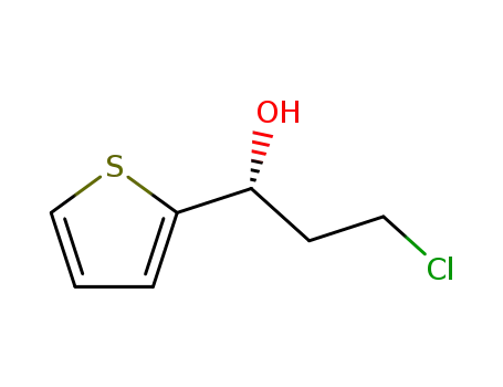 Molecular Structure of 164071-55-0 ((R)-3-chloro-1-thiophenyl-2-yl-propan-1-ol)